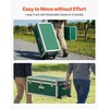 image:imageVEVOR Storage Trunk Set of 2 Wooden Suitcase Storage Boxes with Padlocks Large Trunk Includes Casters amp 3 Metal Handles Decorative Store Chest with Lids for Travel Apartment Dorm PinkGreen