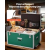 image:imageVEVOR Storage Trunk Set of 2 Wooden Suitcase Storage Boxes with Padlocks Large Trunk Includes Casters amp 3 Metal Handles Decorative Store Chest with Lids for Travel Apartment Dorm PinkGreen
