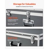 image:imageVEVOR Storage Trunk Set of 2 Wooden Suitcase Storage Boxes with Padlocks Large Trunk Includes Casters amp 3 Metal Handles Decorative Store Chest with Lids for Travel Apartment Dorm PinkGray