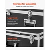 image:imageVEVOR Storage Trunk Set of 2 Wooden Suitcase Storage Boxes with Padlocks Large Trunk Includes Casters amp 3 Metal Handles Decorative Store Chest with Lids for Travel Apartment Dorm PinkBlack