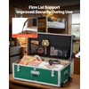 image:imageVEVOR Storage Trunk Set of 2 Wooden Suitcase Storage Boxes with Padlocks Large Trunk Includes Casters amp 3 Metal Handles Decorative Store Chest with Lids for Travel Apartment Dorm PinkGreen