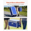 image:imageVEVOR Storage Trunk Set of 2 Wooden Suitcase Storage Boxes with Padlocks Large Trunk Includes Casters amp 3 Metal Handles Decorative Store Chest with Lids for Travel Apartment Dorm PinkBlue