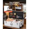 image:imageVEVOR Storage Trunk Set of 2 Wooden Suitcase Storage Boxes with Padlocks Large Trunk Includes Casters amp 3 Metal Handles Decorative Store Chest with Lids for Travel Apartment Dorm PinkWhite