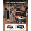 image:imageVEVOR Storage Trunk Set of 2 Wooden Suitcase Storage Boxes with Padlocks Large Trunk Includes Casters amp 3 Metal Handles Decorative Store Chest with Lids for Travel Apartment Dorm PinkBlack