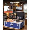 image:imageVEVOR Storage Trunk Set of 2 Wooden Suitcase Storage Boxes with Padlocks Large Trunk Includes Casters amp 3 Metal Handles Decorative Store Chest with Lids for Travel Apartment Dorm PinkBlue