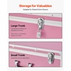 image:imageVEVOR Storage Trunk Set of 2 Wooden Suitcase Storage Boxes with Padlocks Large Trunk Includes Casters amp 3 Metal Handles Decorative Store Chest with Lids for Travel Apartment Dorm PinkPink