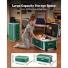 image:imageVEVOR Storage Trunk Set of 2 Wooden Suitcase Storage Boxes with Padlocks Large Trunk Includes Casters amp 3 Metal Handles Decorative Store Chest with Lids for Travel Apartment Dorm PinkGreen