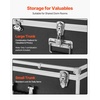 image:imageVEVOR Storage Trunk Set of 2 Wooden Suitcase Storage Boxes with Padlocks Large Trunk Includes Casters amp 3 Metal Handles Decorative Store Chest with Lids for Travel Apartment Dorm PinkBlack