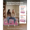 image:imageVEVOR Storage Trunk Set of 2 Wooden Suitcase Storage Boxes with Padlocks Large Trunk Includes Casters amp 3 Metal Handles Decorative Store Chest with Lids for Travel Apartment Dorm PinkPink