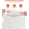 image:imageVEVOR Vacuum Storage Bags 15 Pack Space Saver Seal Bag3 Jumbo3 Large3 Medium3 Small3 Roll Compression Airtight Zipper Space Bags with Electric Pump for Cloth Bedding Blanket Pillow Travel20packHand pump
