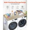 image:imageVEVOR Washer Dryer Countertop 54 x 27 Wooden Washer and Dryer Countertop WaterResistant Laundry Machine Topper Cover with AntiSlip Pads for Laundry Room Organization and Storage WhiteOak