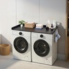 image:imageVEVOR Washer Dryer Countertop with 3 Splicing Panels 54 x 27 Wooden Washer and Dryer Countertop with 2 Hooks WaterResistant Laundry Topper for Laundry Room Organization and Storage GrayBlack Marble