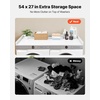 image:imageVEVOR Washer Dryer Countertop with 3 Splicing Panels 54 x 27 Wooden Washer and Dryer Countertop with 2 Hooks WaterResistant Laundry Topper for Laundry Room Organization and Storage GrayWhite