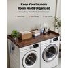 image:imageVEVOR Washer Dryer Countertop with 3 Splicing Panels 54 x 27 Wooden Washer and Dryer Countertop with 2 Hooks WaterResistant Laundry Topper for Laundry Room Organization and Storage GrayBrown