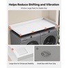 image:imageVEVOR Washer Dryer Countertop with 3 Splicing Panels 54 x 27 Wooden Washer and Dryer Countertop with 2 Hooks WaterResistant Laundry Topper for Laundry Room Organization and Storage GrayWhite