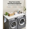 image:imageVEVOR Washer Dryer Countertop with 3 Splicing Panels 54 x 27 Wooden Washer and Dryer Countertop with 2 Hooks WaterResistant Laundry Topper for Laundry Room Organization and Storage GrayWhite