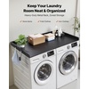 image:imageVEVOR Washer Dryer Countertop with 3 Splicing Panels 54 x 27 Wooden Washer and Dryer Countertop with 2 Hooks WaterResistant Laundry Topper for Laundry Room Organization and Storage GrayBlack Marble
