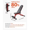 image:imageVEVOR Weight Bench 1200lbs Heavy Duty Stable Weight Bench Press for Full Body Workout Adjustable Exercise Sit up Bench for Home Gym Strength Training Flat Bench with Quick Folding amp Fast Adjustment