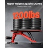 image:imageVEVOR Weight Bench 1200lbs Heavy Duty Stable Weight Bench Press for Full Body Workout Adjustable Exercise Sit up Bench for Home Gym Strength Training Flat Bench with Quick Folding amp Fast Adjustment