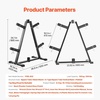 image:imageVEVOR Weight Plate Rack Vertical Weight Plate Tree for 2Inch Weight Plates Standard Weight Plate Tree with Wheels 1000 lbs Load Capacity Weight Storage Holder Home Gym Barbell Rack Storage StandBlack