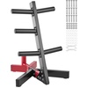 image:imageVEVOR Weight Plate Rack Vertical Weight Plate Tree for 2Inch Weight Plates Standard Weight Plate Tree with Wheels 1000 lbs Load Capacity Weight Storage Holder Home Gym Barbell Rack Storage StandBlackRed