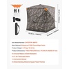image:imageVEVORHunting Blind 270 See Through Ground Blind 45 Person Pop Up Deer Blind for Hunting with Carrying Bag Portable Resilient Hunting Tent OneWay SeeThrough Mesh for Turkey and Deer HuntingCamouflage color