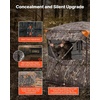 image:imageVEVORHunting Blind 270 See Through Ground Blind 45 Person Pop Up Deer Blind for Hunting with Carrying Bag Portable Resilient Hunting Tent OneWay SeeThrough Mesh for Turkey and Deer HuntingCamouflage color