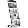 image:imageVEVOR Brochure Display Rack 4Tier Magazine Literature Display Stand with Wheels Movable Floor Standing Magazine Rack Heavy Duty Newspaper Catalog Holders for Shop Exhibitions Office Craft Fairs4Tier 254 W