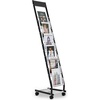 image:imageVEVOR Brochure Display Rack 4Tier Magazine Literature Display Stand with Wheels Movable Floor Standing Magazine Rack Heavy Duty Newspaper Catalog Holders for Shop Exhibitions Office Craft Fairs6Tier 128 W