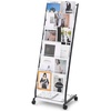 image:imageVEVOR Brochure Display Rack 4Tier Magazine Literature Display Stand with Wheels Movable Floor Standing Magazine Rack Heavy Duty Newspaper Catalog Holders for Shop Exhibitions Office Craft Fairs6Tier 187 W