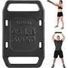 image:imageVEVOR Cast Iron Ruck Weights for Backpack Weight Plate with Smooth Handle Textured Finish for Rucking Hiking Swings Strength Training Weightlifting Fitness Workout45LB