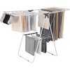 image:imageVEVOR Clothes Drying Rack 2Tier Foldable Laundry Dryer Rack with Sock Clips amp 31 Dry Rods Metal Height Adjustable Drying Racks for Outdoor amp Indoor FreeStanding amp SpaceSaving Hanger White545D x 236W x 394H