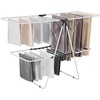 image:imageVEVOR Clothes Drying Rack 2Tier Foldable Laundry Dryer Rack with Sock Clips amp 31 Dry Rods Metal Height Adjustable Drying Racks for Outdoor amp Indoor FreeStanding amp SpaceSaving Hanger White59D x 236W x 417H