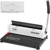 image:imageVEVOR Coil Binding Machine Manual Book Maker 34Holes Binding 120 Sheets Punch Binder with Adjustable Side Margin for Letter Size A4 A5Wire Binding