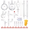 image:imageVEVOR Lab Distillation Kit 33 Boro Lab Glassware Distillation Kit with 24 40 Joint 1000ml Essential Oil Distillation Apparatus Kit 29 pcs Set of Glassware Equipment29Piece