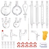 image:imageVEVOR Lab Distillation Kit 33 Boro Lab Glassware Distillation Kit with 24 40 Joint 1000ml Essential Oil Distillation Apparatus Kit 29 pcs Set of Glassware Equipment32 Pieces