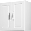 image:imageVEVOR Laundry Room Wall Cabinet 2Tier Wall Mounted Hanging Cabinet with Adjustable Shelf Cupboard Storage with 2 Doors for Kitchen Bathroom Laundry 118 x 236 x 236 in D x W x H White2 Doors