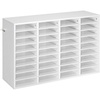 image:imageVEVOR Literature Organizers 36 Compartments Office Mailbox with Adjustable Shelves Wood Literature Sorter 393x12x268 inches for Office Home Classroom Mailrooms Organization EPA Certified BrownWhite