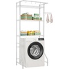 image:imageVEVOR Over The Washer and Dryer Storage Shelf 4 Tier Laundry Room Drying Rack with Hanger Rod and Hooks Adjustable Over Washer and Dryer Shelves Laundry Room Shelf Storage Space Saver BlackWhite