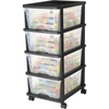 image:imageVEVOR Plastic Storage Drawers 2 Pack Storage Organizer Drawer 6 Drawers Closet Organization and Storage Dividers Dresser Organizer Clear Bins for Office Supplies Craft Rooms Classrooms and Home4 Drawers