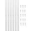 image:imageVEVOR Shelf Pilaster 363inch 8 Pack Adjustable Shelf Brackets Steel Mortise Mount Pilaster Strip Standards with 32 Screws Suitable for Wall Shelving System Cabinet Closet Organization727inch