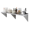 image:imageVEVOR Stainless Steel Wall Shelf 86 x 162 Pack with Backsplash Holds 44 lbs Ideal for Kitchen Bar Restaurant Home Hotel18 x 72