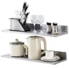 image:imageVEVOR Stainless Steel Wall Shelf 86 x 162 Pack with Backsplash Holds 44 lbs Ideal for Kitchen Bar Restaurant Home Hotel86 x 302PCS