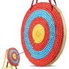 image:imageVEVOR Straw Archery Targets 20 Round Archery Target for Backyard Traditional Solid Straw RedStraw Target 3 Layers