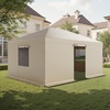 image:imageVEVOR Winter Gazebo Cover Fits 10 x 10 ft Hardtop Gazebos AllWeather DoubleTiered Gazebo Cover with Sidewalls amp Mesh Windows HighDensity PE Enclosed Storage Shelter Covers Gazebos not Included12 x 16 ftStandard Roof