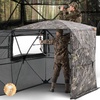 image:imageVEVORHunting Blind 270 See Through Ground Blind 45 Person Pop Up Deer Blind for Hunting with Carrying Bag Portable Resilient Hunting Tent OneWay SeeThrough Mesh for Turkey and Deer HuntingCamouflage color