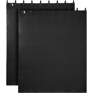 image:imageVEVOR 2 Pcs Sound Dampening Blankets Soundproof Curtains with 96 x 80 in Soundproof Blanket with Grommets Studio Grommeted Blanket for Window Door Light Blocker Music Recording Black96W x 96L Pack of 1