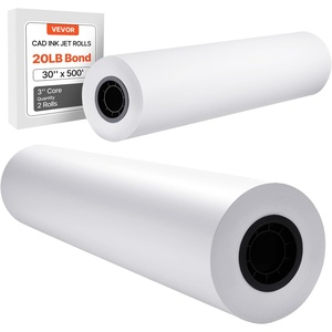 image:imageVEVOR 24 in x 150 ft Plotter Paper 6 Rolls 20 LB Bond Architectural DE 2496 Sheets White Uncoated Biodegradable 94 Opacity Ideal for CAD Engineering GIS Maps amp Architectural Designs30 in x 500 ft