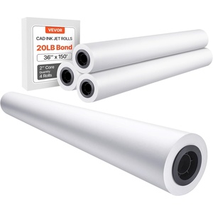 image:imageVEVOR 24 in x 150 ft Plotter Paper 6 Rolls 20 LB Bond Architectural DE 2496 Sheets White Uncoated Biodegradable 94 Opacity Ideal for CAD Engineering GIS Maps amp Architectural Designs36 in x 150 ft