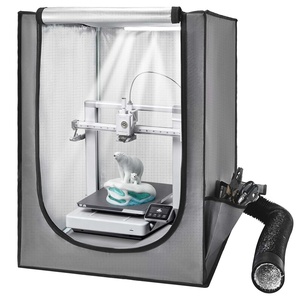 image:imageVEVOR 3D Printer Enclosure with Ventilation Dustproof Waterproof Large Size 600D Oxford Cloth 3D Printer Tent Constant Temperature Protective Case with LED Designed for Bambu Lab A1 Combo GreyGrey with Ventilation